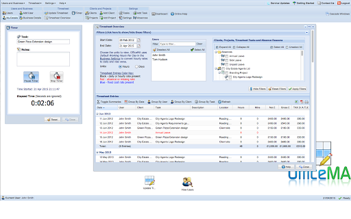 OfficeMA Timesheet