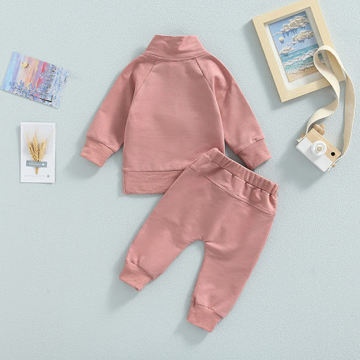 Title 5, Babys Candy-Colored Zipper Collar Autumn Suit....