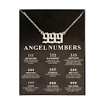 999 Black Card Silver Necklace