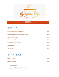 Biryani Trip - Destination Hyderabad menu 1