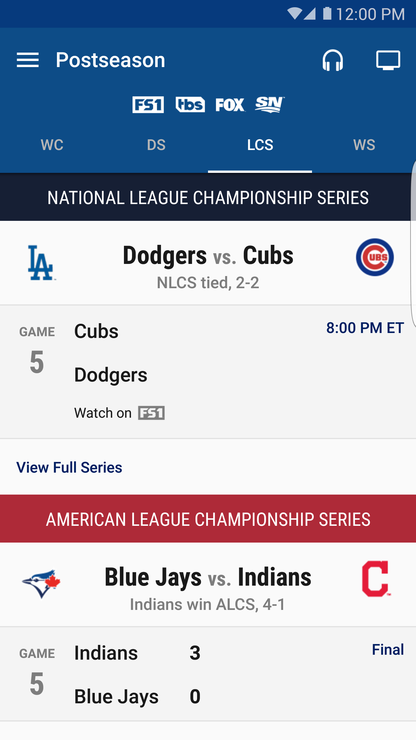 Android application MLB screenshort