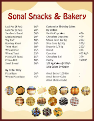 Sonal Snacks And Bakery menu 5