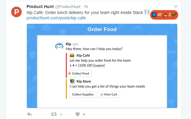 Product Hunt Twitter chrome extension