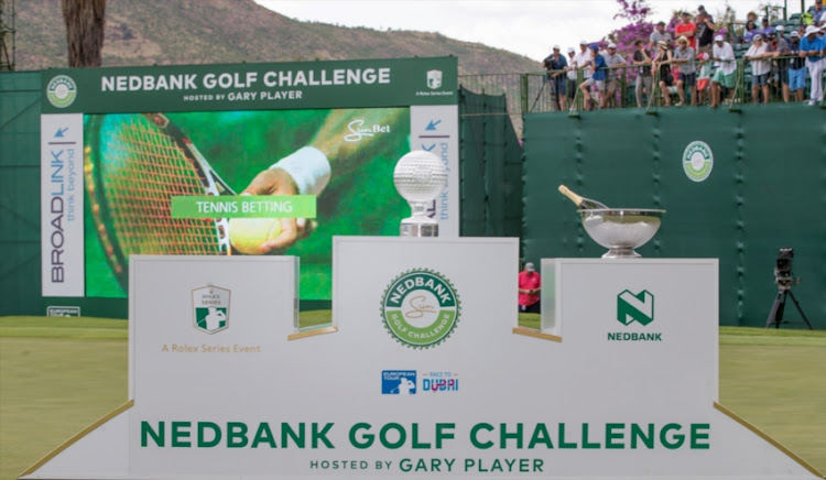 Presentation podium during day 4 of the 2017 Nedbank Golf Challenge at The Gary Player Country Club on November 12, 2017 in Sun City, South Africa.