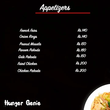 Hunger Genie menu 