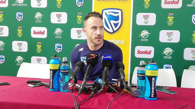 Proteas captain Faf du Plessis during a press conference on Wednesday 27 September 2017.