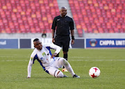  Lerato Manzini of Chippa United during the Nedbank Cup quarter final match between Chippa United and Jomo Cosmos at Nelson Mandela Bay Stadium on April 22, 2017 in Port Elizabeth.