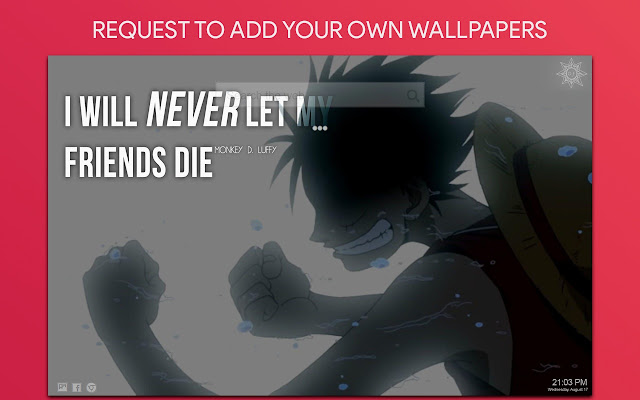 Luffy Wallpaper HD Custom New Tab