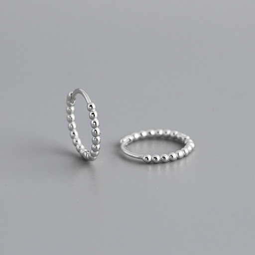 Title 7, S925 Sterling Silver Circle Polka Dot Ear Clip,...