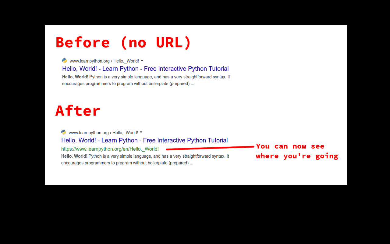 Search Engines: Show Me URLs! Preview image 0