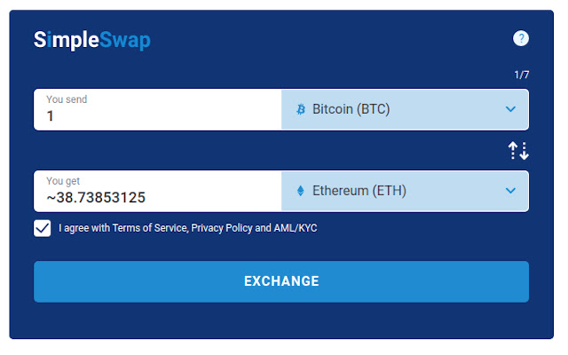 SimpleSwap Crypto Exchange chrome extension