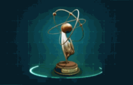 科学賞のトロフィー