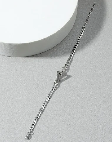 Bague géométrique simple en acier i - 1