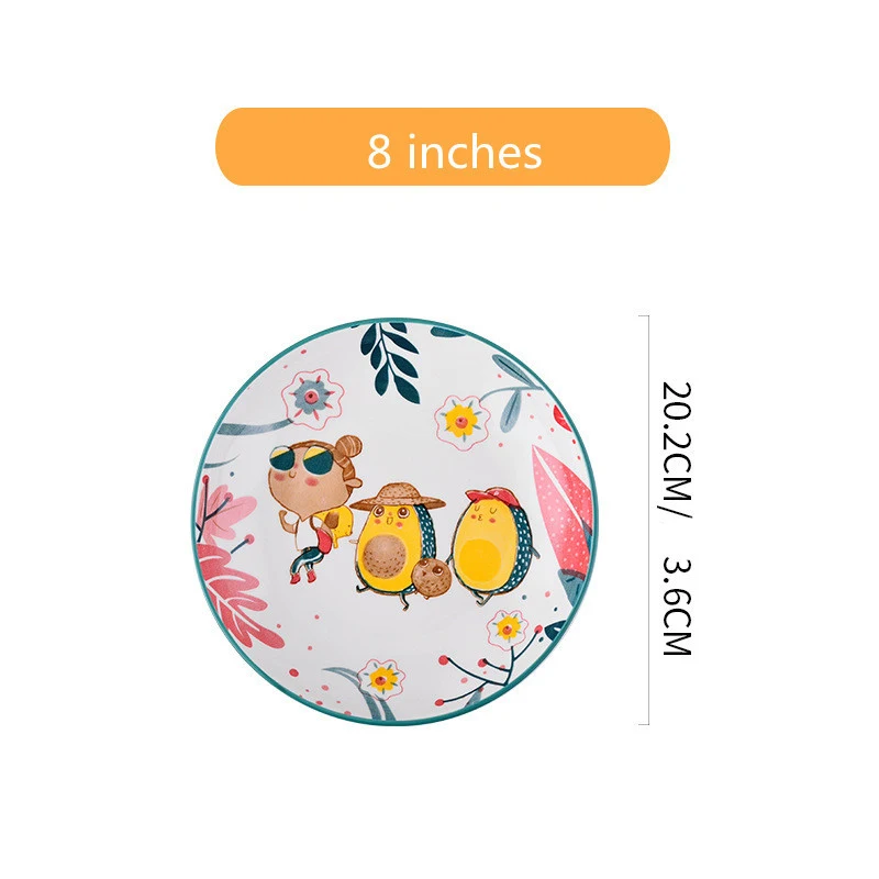 Rainforest Tableware Set Dish Combination Simple Ceramic Bowl Perfect for Everyday Use Elegant and Functional Dishware f
