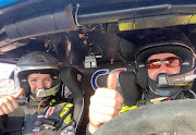Taye Perry and Brian Baragwanath during the Dakar 2021 race in Saudi Arabia.