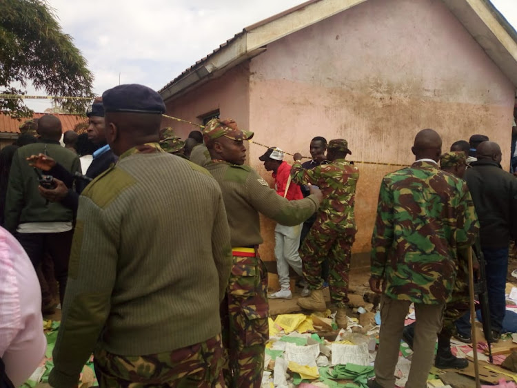 Rescue operations ongoing at the school./GEORGE OWITI