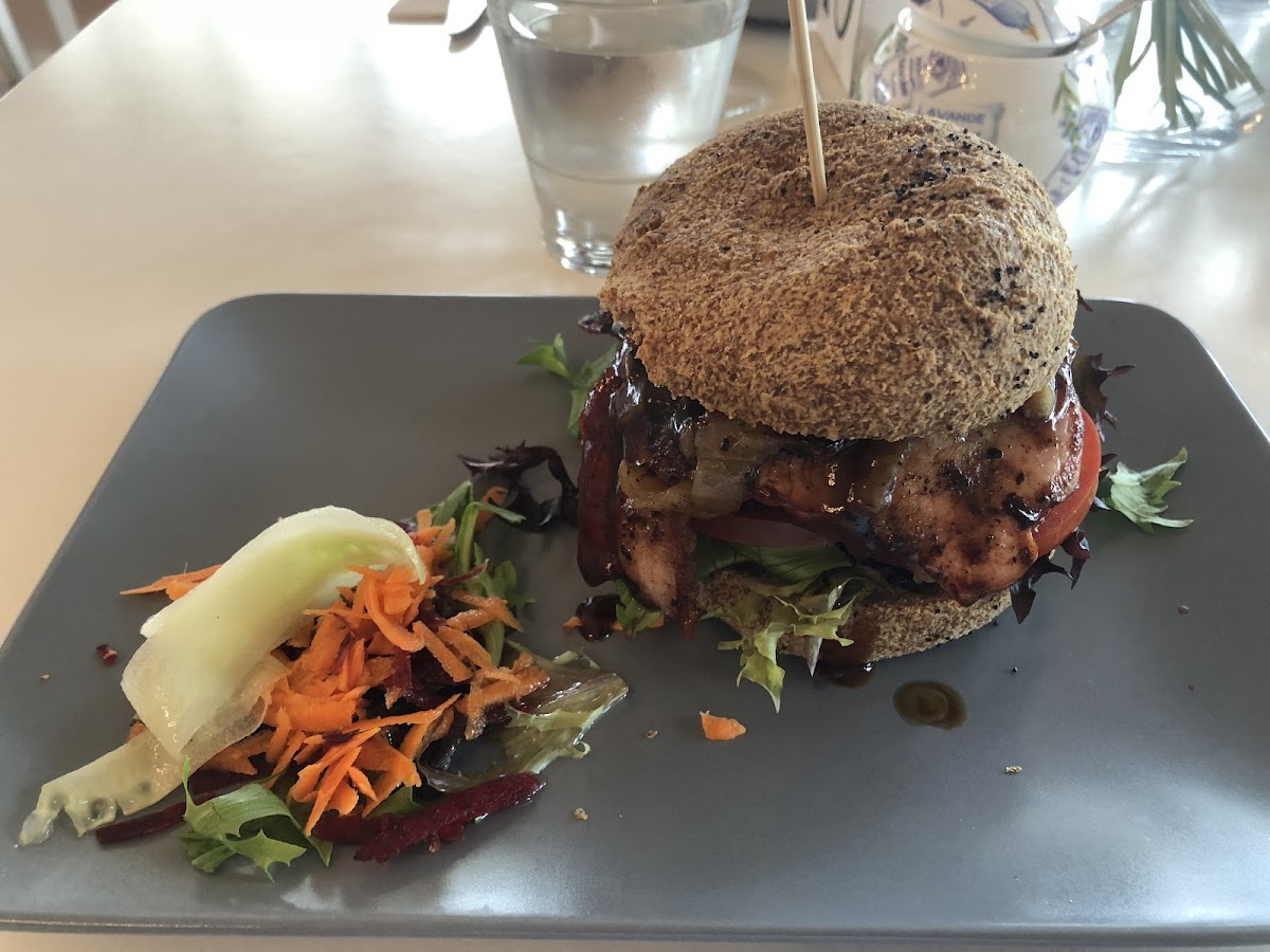 Gluten free Aussie burger (amazing house made bun)