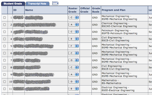 Campus Connection Grader