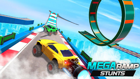 Mega Ramp Stunts - Impossible Car Racing & Stunts banner