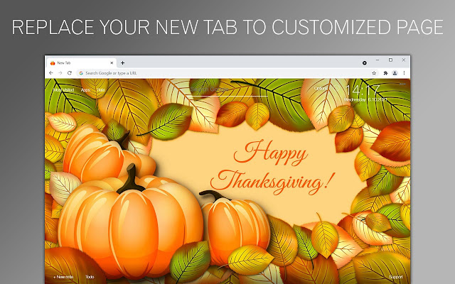 Thanksgiving Backgrounds Custom New Tab