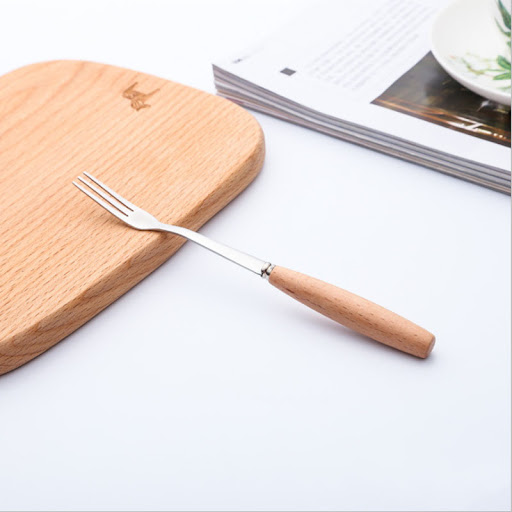 Title 1, Stainless Steel Wooden Handle Knife Fork Spoon ...
