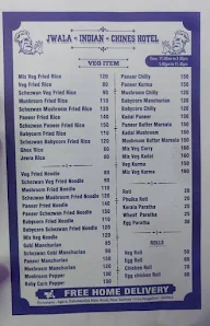 Jwala Indian & Chinese Fast Food menu 3