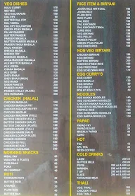 Hotel New Delhi Darbar menu 2