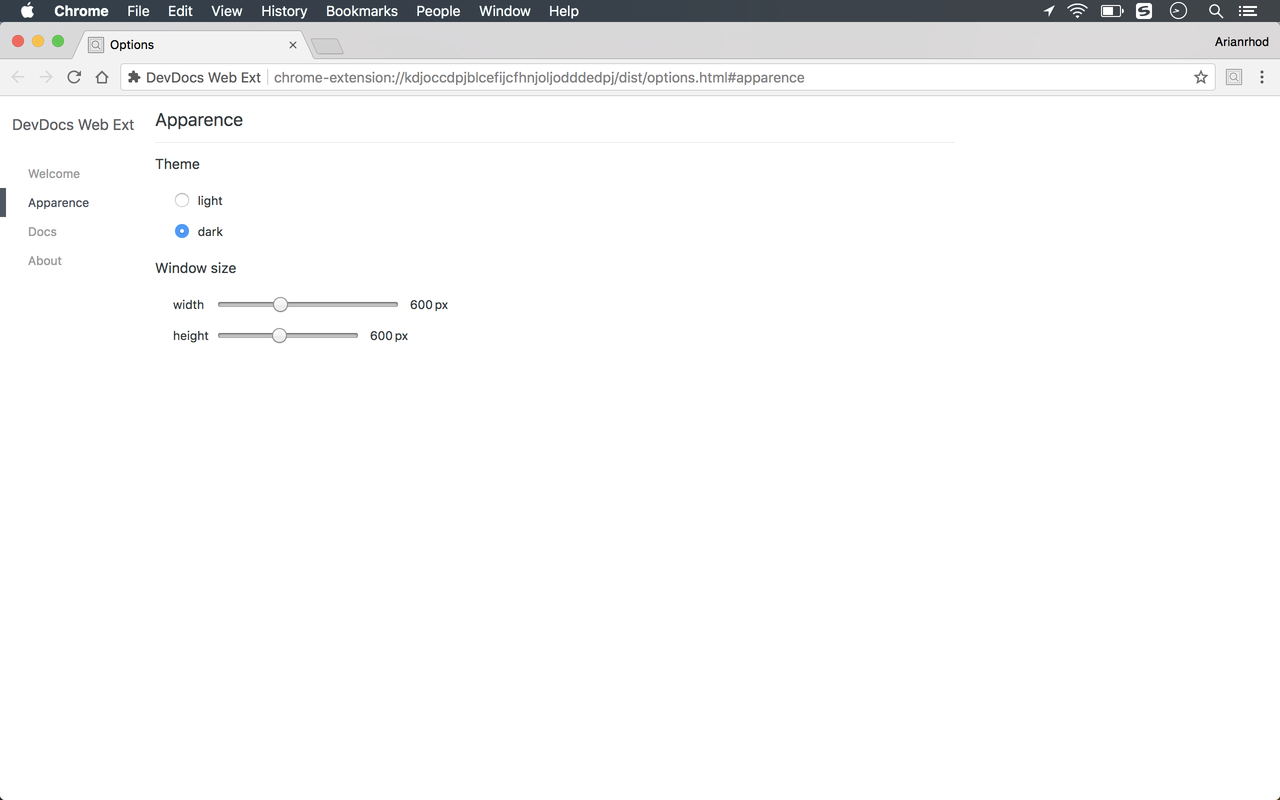 DevDocs Web Ext Preview image 6