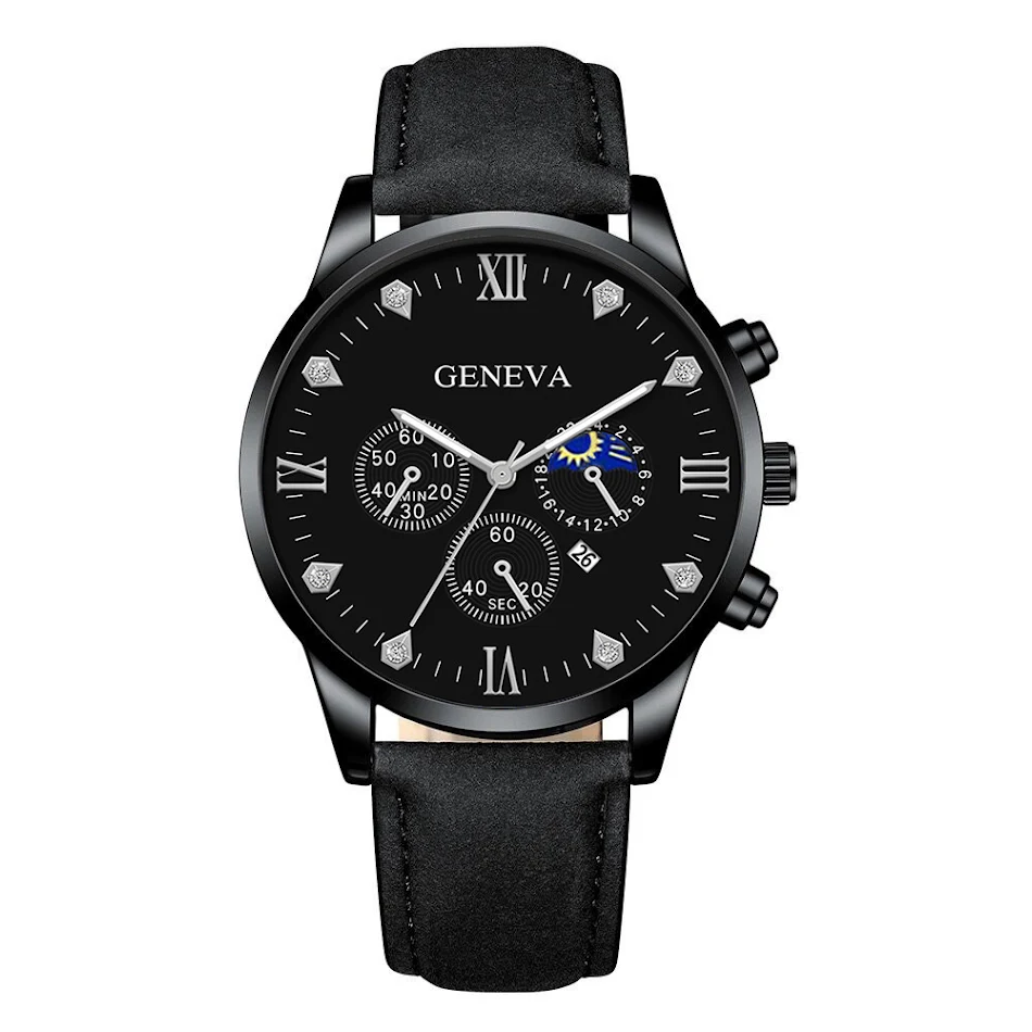 Heren casual mode quartz horloge met riem, perfect voor pakken. Combineert stijl en functionaliteit. Een elegante keuze voor dagelijks gebruik.