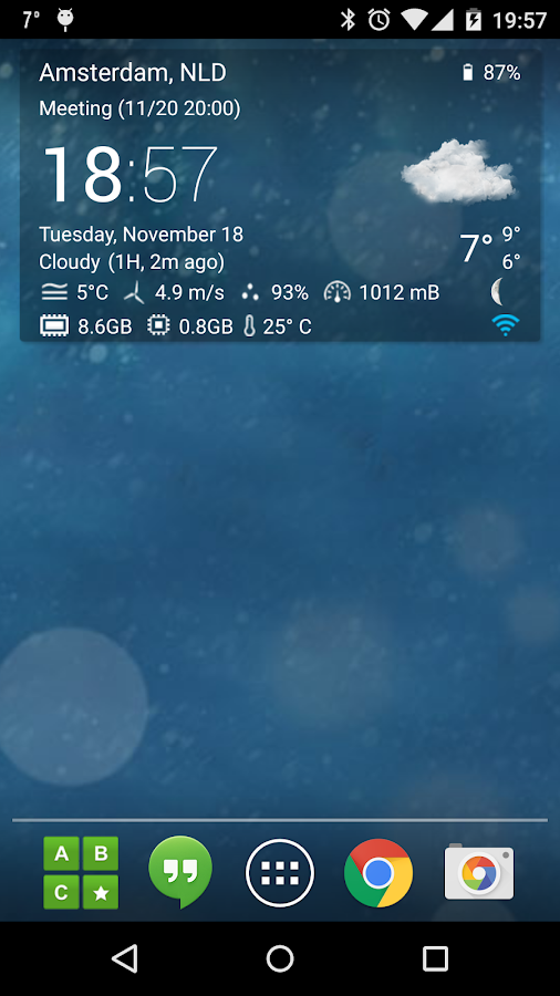    Transparent clock weather Pro- screenshot  