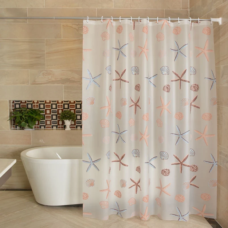 Boorvrije, waterdichte en schimmelwerende douchegordijn. Eenvoudig te installeren, houdt uw badkamer schoon en beschermd tegen schimmel.