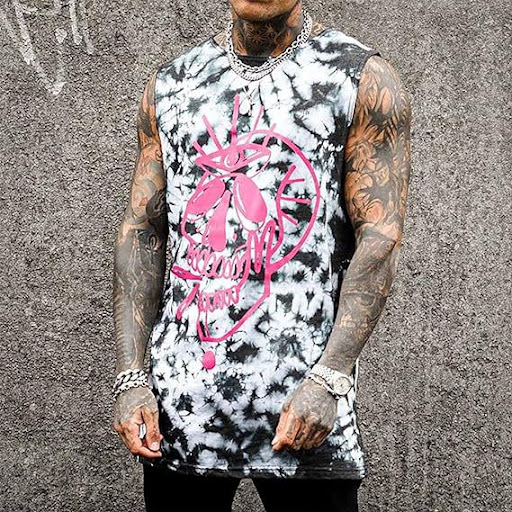 Title 5, Mens Plus Size Sleeveless Vest with 3D Retro P...