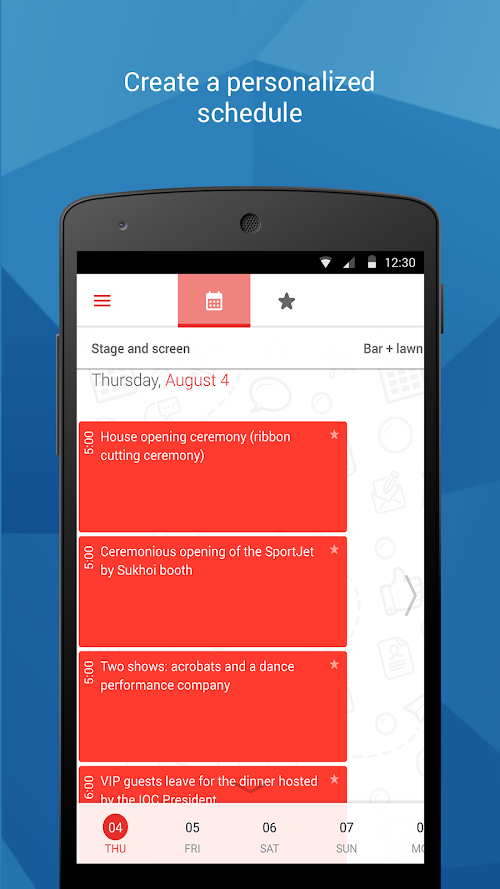 Android application Fans House / Olympic Rio 2016 screenshort