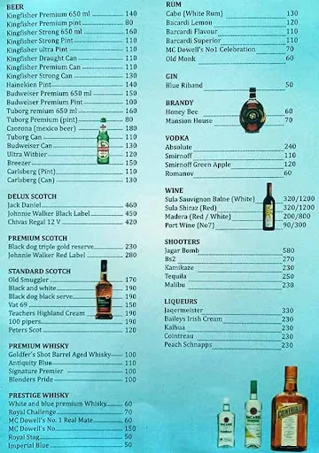 Sai Restaurant menu 