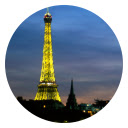 the Eiffel Tower New Tab HD Building Theme