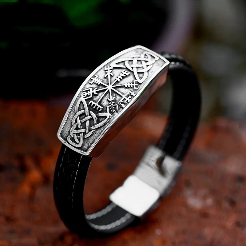 Viking Rune Armband Heren Retro Sieraden Europese en Amerikaanse Mode Robuuste Ornamenten Uniek Ontwerp Wiking Stijl