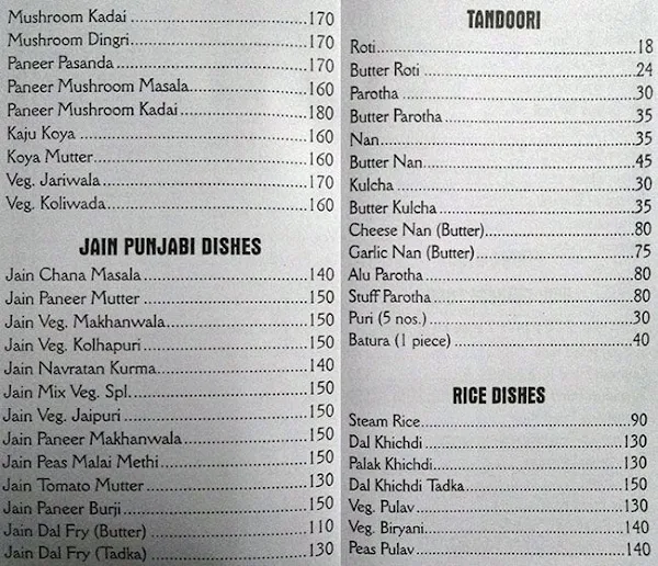 Rutuja menu 