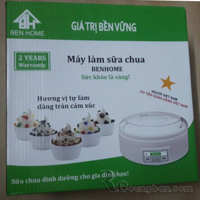 Máy làm sữa chua 8 cốc thủy tinh BenHome