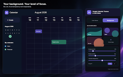 Google Calendar Themes & Dark Mode screenshot 2
