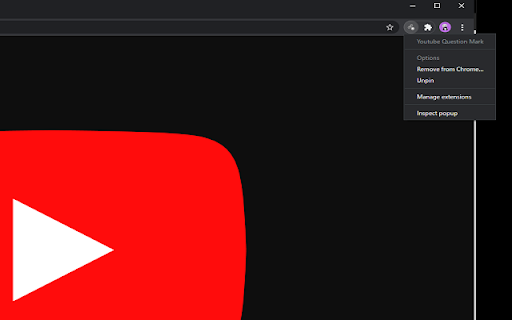 Youtube Question Mark