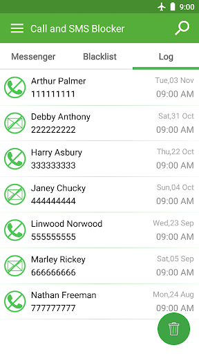 Screenshot Call & SMS Blocker - Blacklist