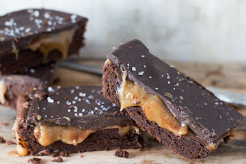 Salted Chocolate and Caramel Bars
