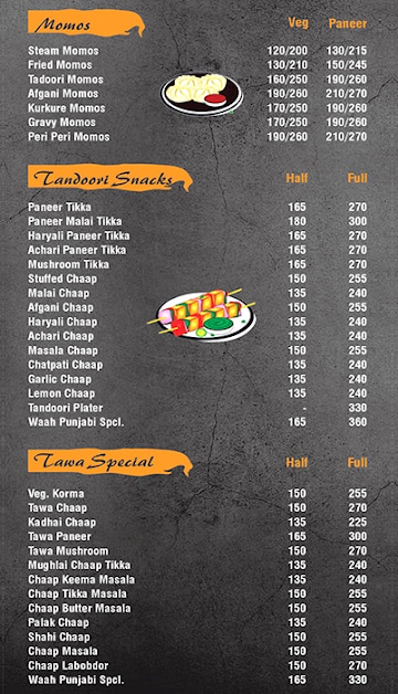 Waah Punjabi menu 