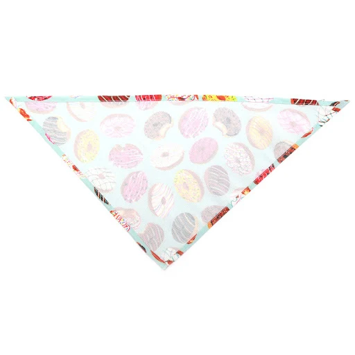 Soft Cozy Dog Cat Bandanas for Pets Accessories Donut Fruit Print Puppy Pet Triangle Scarf Bandage mascotas Grooming Pro