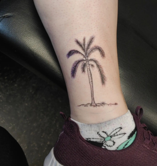 Small Palm Tree Tattoo