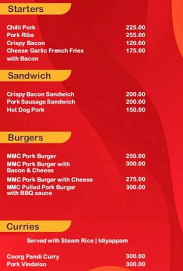 Mango Mood Cafe menu 