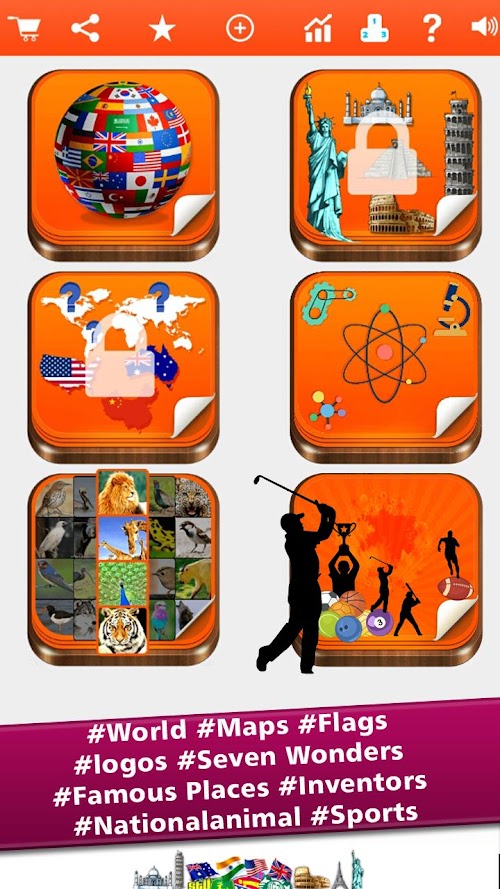Android application World Quiz: Know The World screenshort