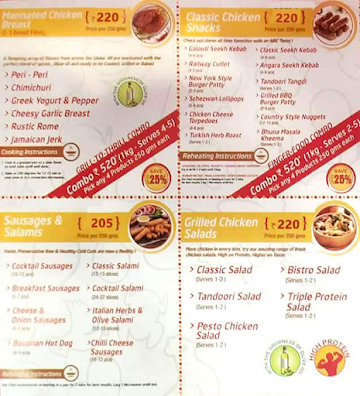 Nothing But Chicken menu 