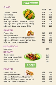 MBA Chaap Wala menu 1