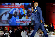 Absa Premiership Coach of the Season - Pitso Mosimane (Mamelodi Sundowns) during the Premier Soccer League 2017/2018 Awards evening at Sandton Convention Centre on May 29, 2018 in Johannesburg, South Africa.